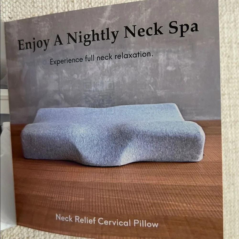 Cushion Lab Neck Relief Ergonomic Cervical Pillow, Grey, NWT display item